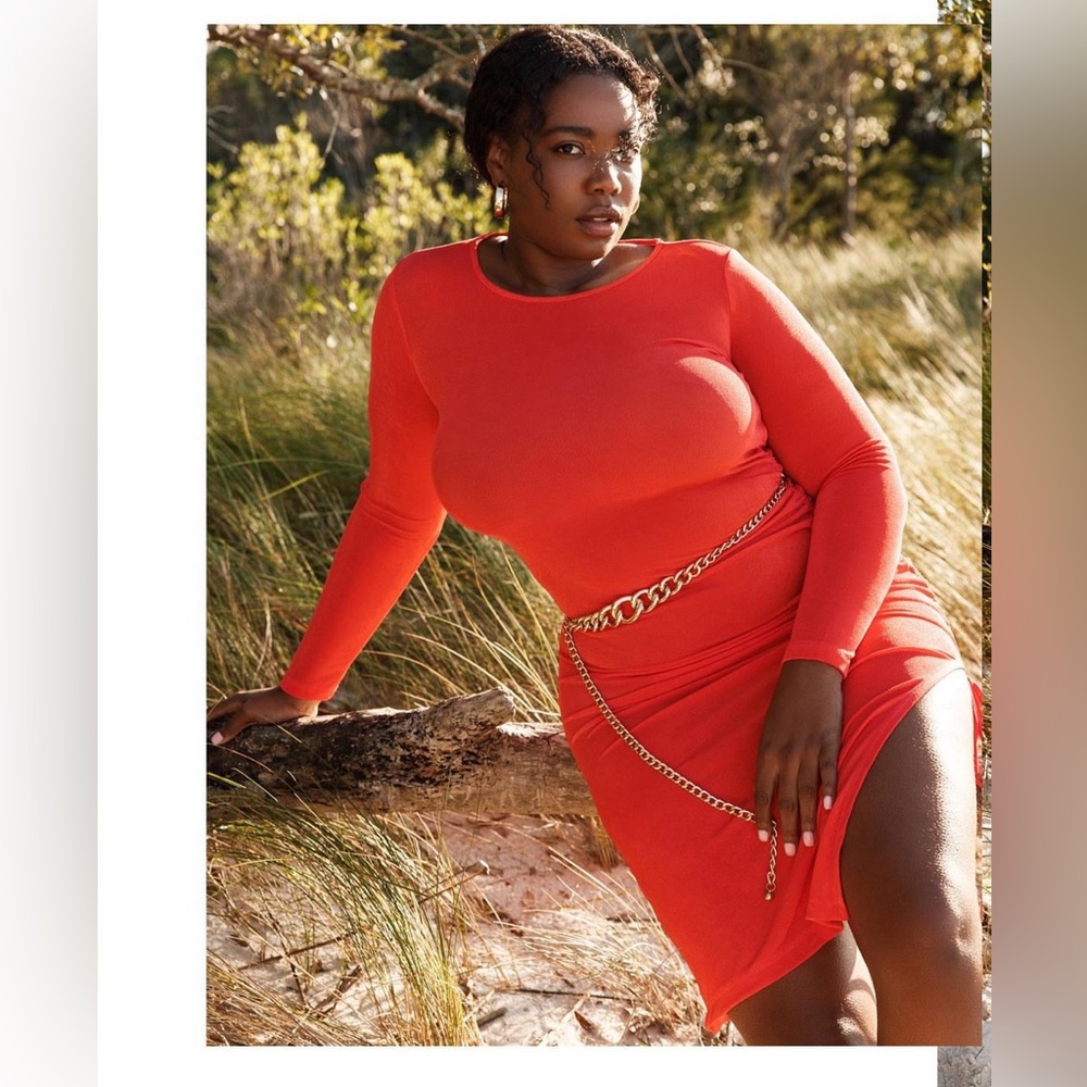 Stretchy Orange Dress